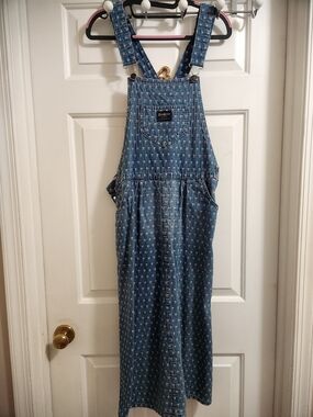 Women's OshKosh B'gosh Blue Denim Skirtall with Pink Heart Tulip Print